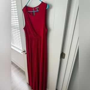 A Pea in the Pod Maternity Red Maxi Dress